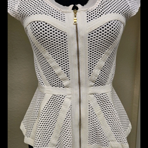 Bebe Peplum Top-Size Small - Picture 12 of 16